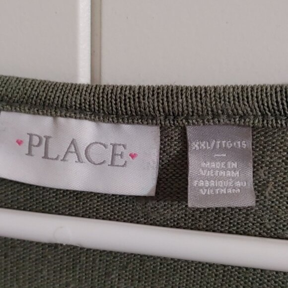 3/$25 The Children Place green Long sleeve top sweater shirt kids XXL - Picture 5 of 6